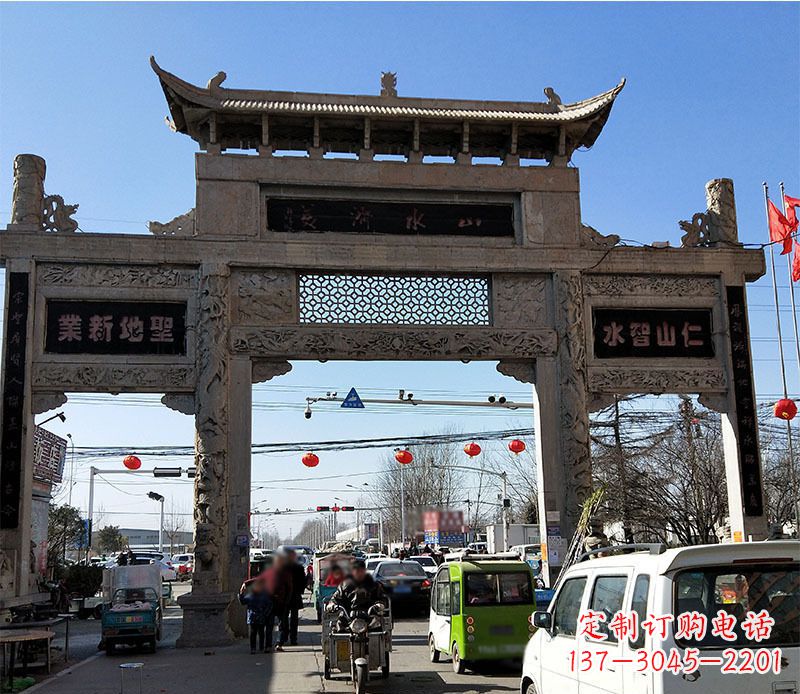 山东高端定制牌坊雕塑