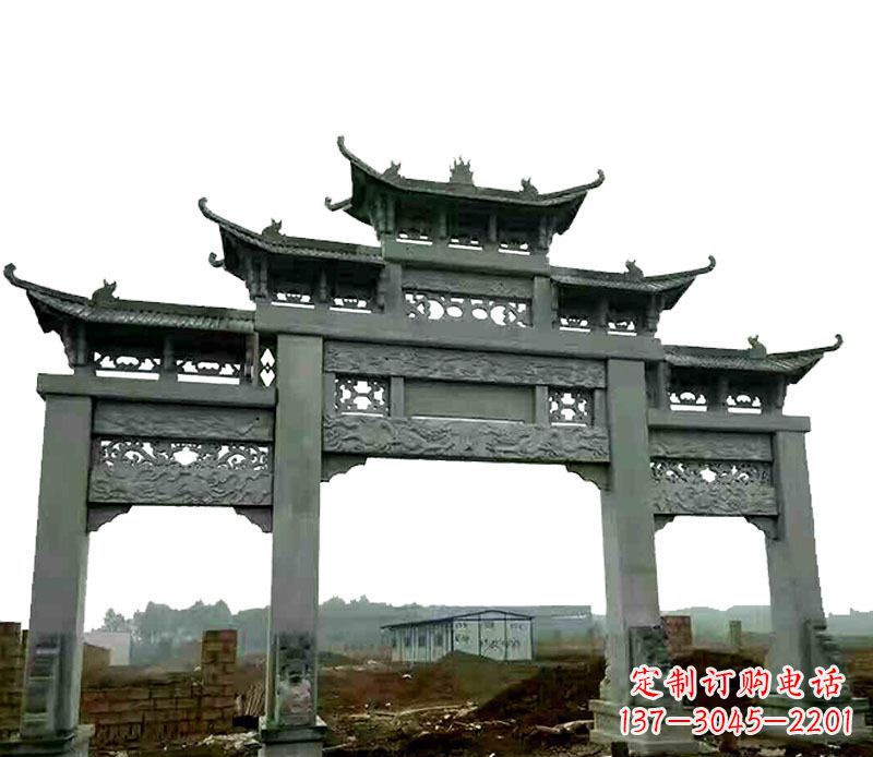 山东中领雕塑精美牌坊石雕,高品质时尚艺术
