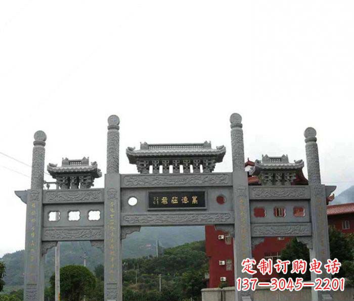 山东牌坊雕塑·精美雕刻·传承古老文化