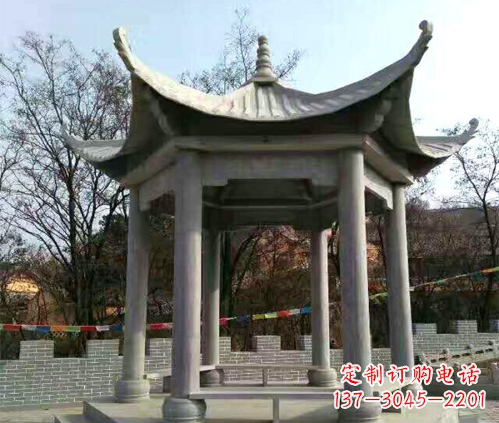 山东仿古六角凉亭石雕