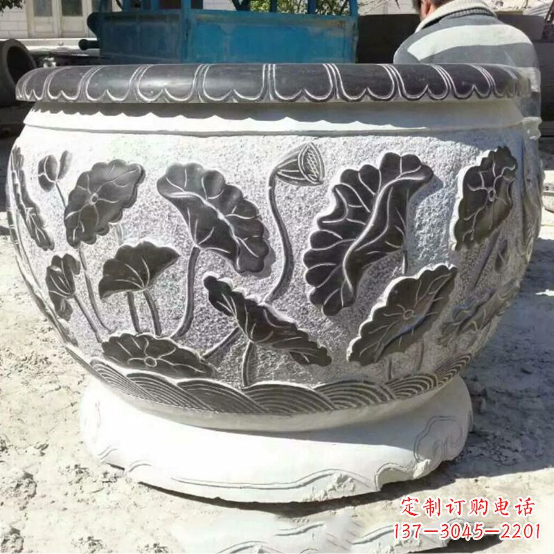 山东仿古青石做旧水缸