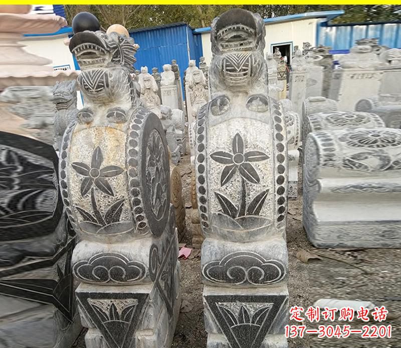 山东仿古石门墩雕塑