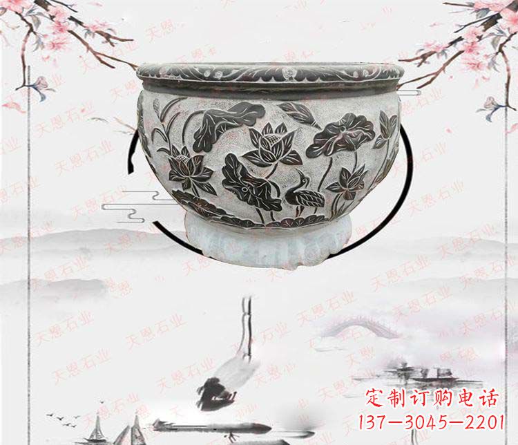 山东仿古石水缸石浮雕石雕,欧式古典设计