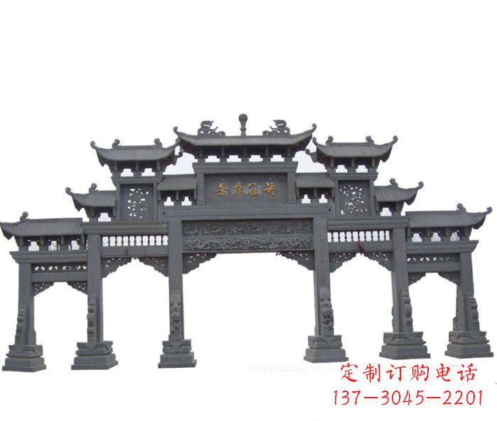 山东产品名称仿古牌坊石雕