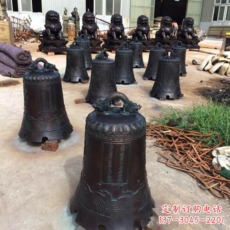 山东手工精美的铜钟雕塑