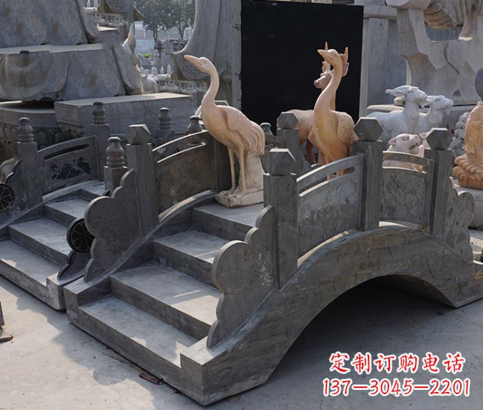 山东精致石制仿古拱桥雕塑