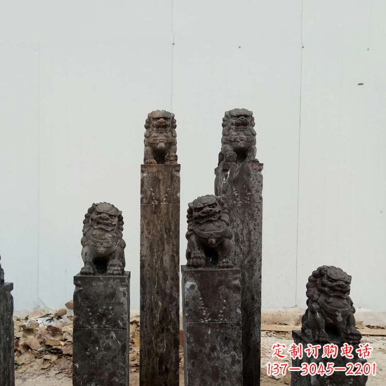 山东复古风格拴马桩雕塑