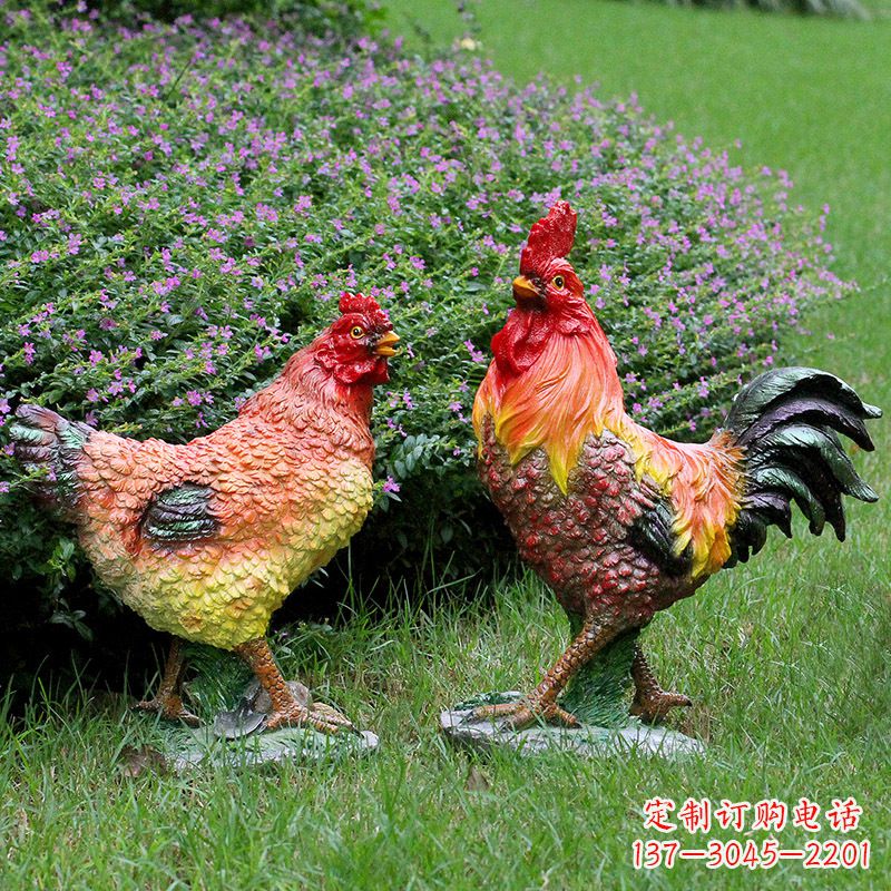 山东典雅公鸡雕塑