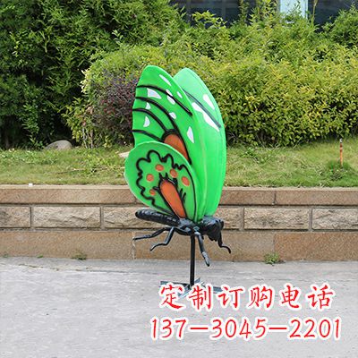 山东大号蓝色蝴蝶定制雕塑