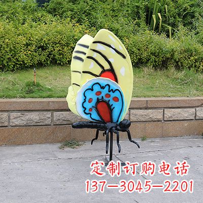 山东大号黄色蝴蝶雕塑
