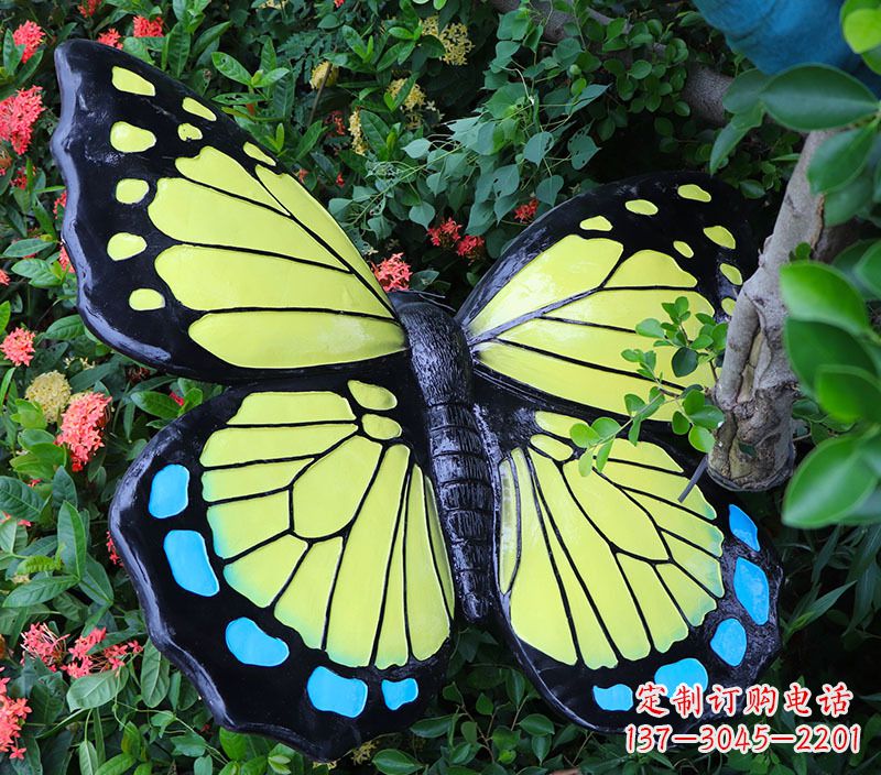 山东玻璃钢蝴蝶雕塑