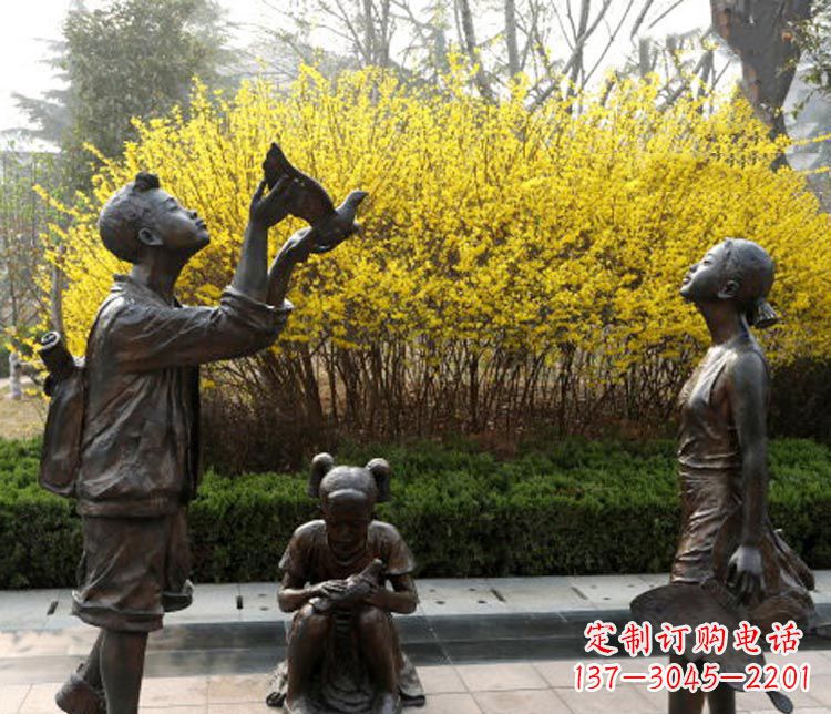 山东精致可爱的儿童铜雕