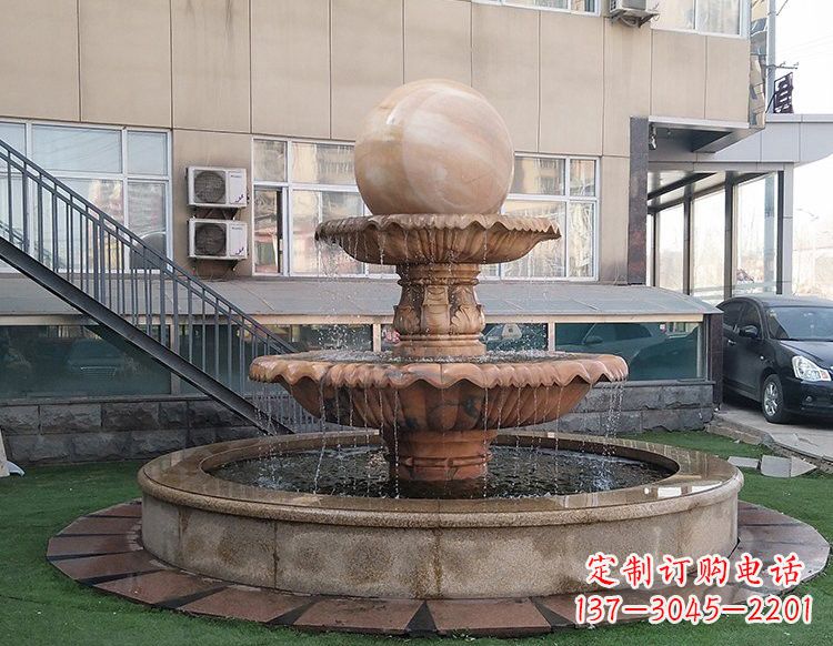 山东风水球喷泉石雕 (2)