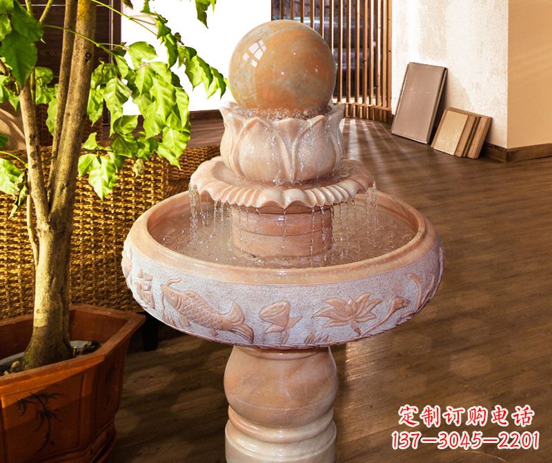 山东风水球石雕图片