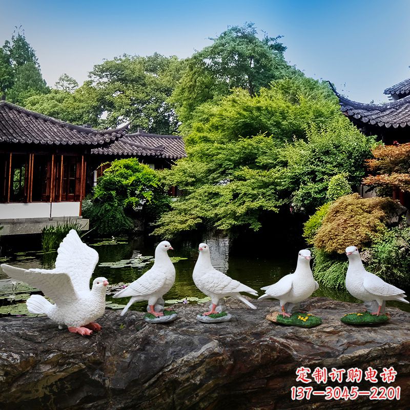 山东令人惊艳的鸽子雕塑