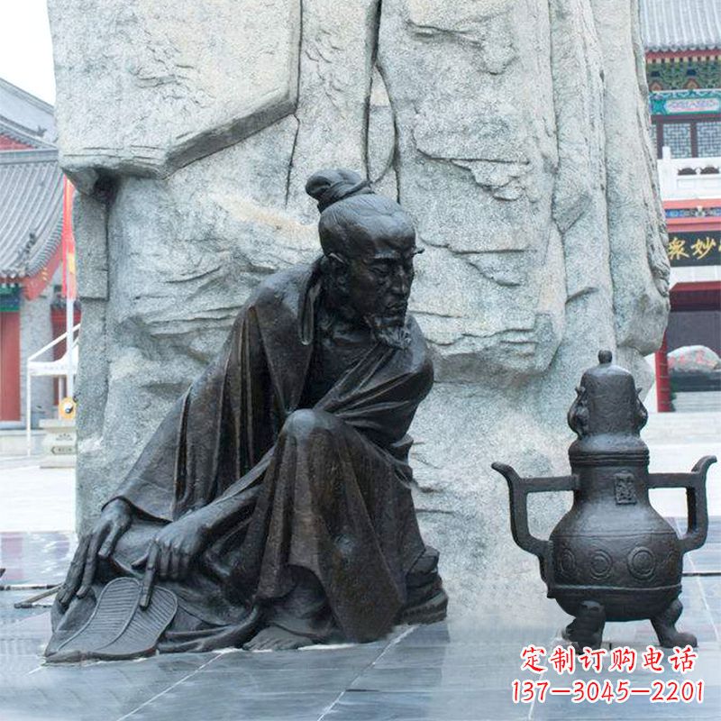 山东葛洪炼丹情景雕塑-中国古代十大名医人物雕塑