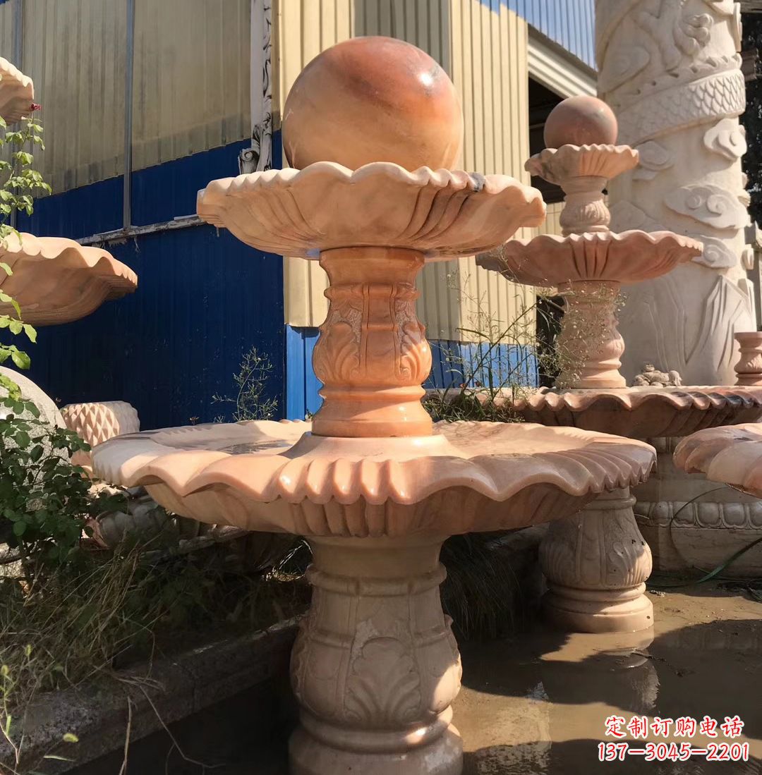 山东各类石雕风水球