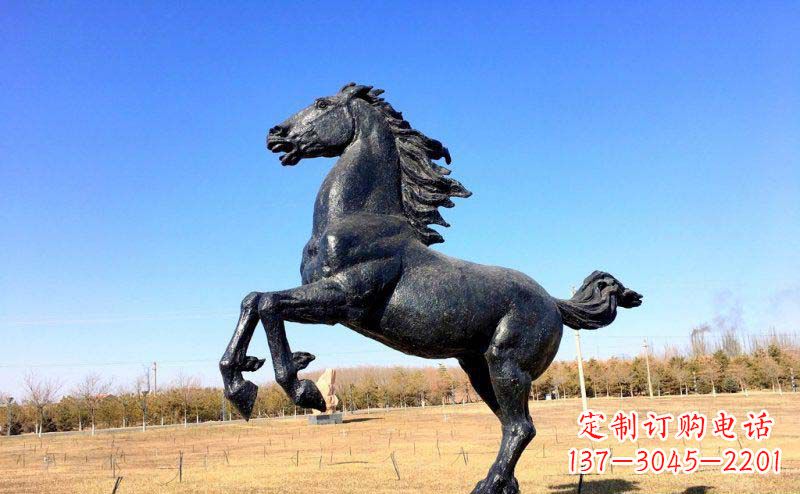 山东精美铜雕奔马动物雕塑