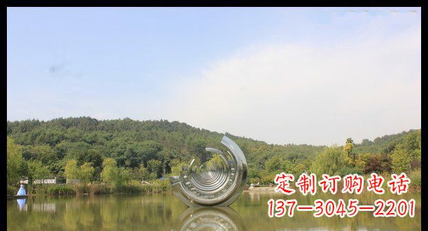 山东不锈钢圆环景观雕塑