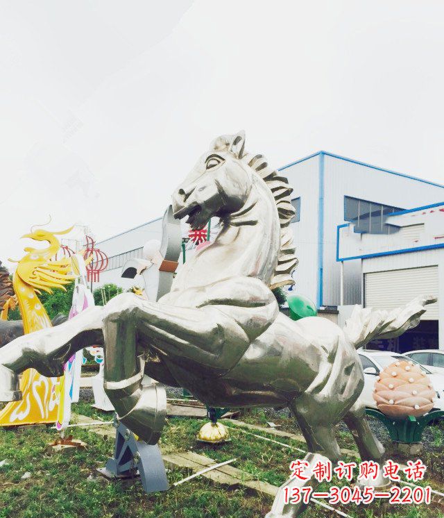 山东产品名称优雅的不锈钢雕塑——奔马