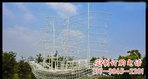 山东唯美不锈钢帆船雕塑