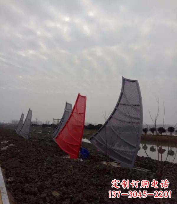 山东不锈钢抽象帆船雕塑