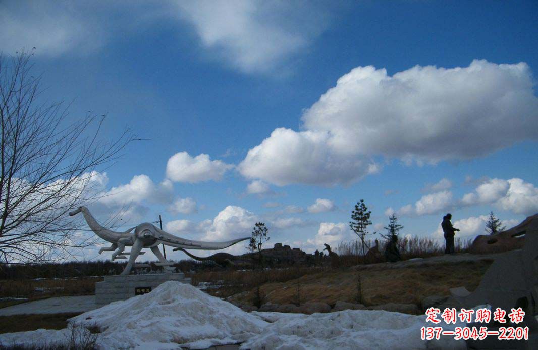 山东非凡巨兽——不锈钢抽象恐龙雕塑
