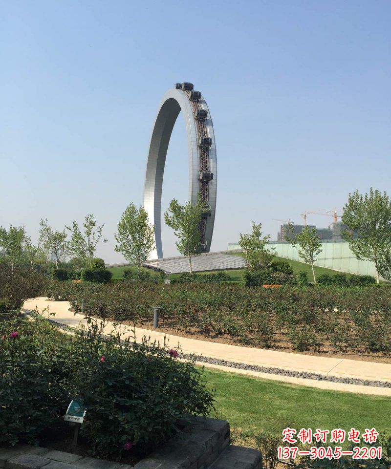 山东精美摩天轮不锈钢抽象雕塑