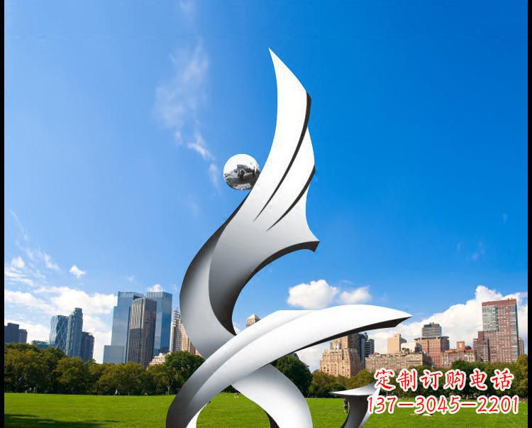 山东优雅贵族不锈钢凤凰雕塑