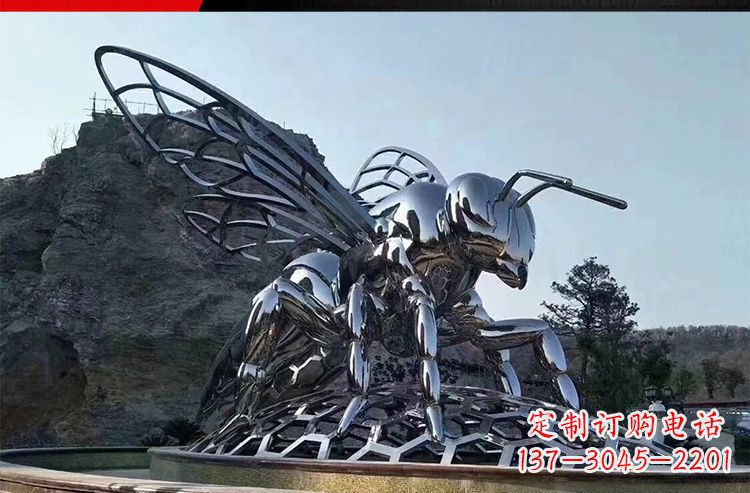 山东公园不锈钢大型蚂蚁雕塑
