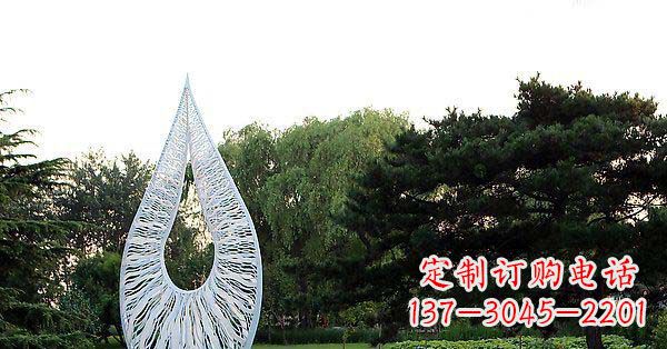 山东精美水滴不锈钢雕塑
