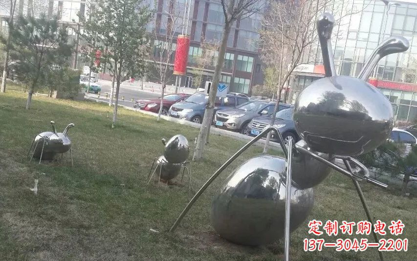 山东中领雕塑—不锈钢蚂蚁雕塑