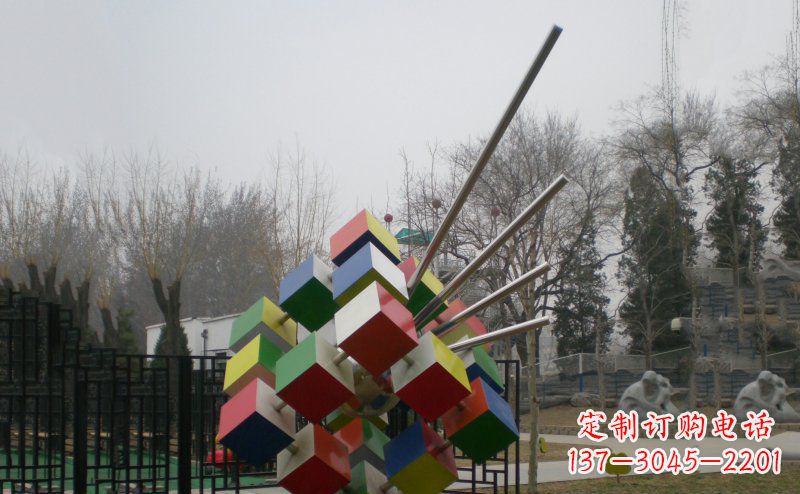 山东不锈钢魔方雕塑，玩转您的公园
