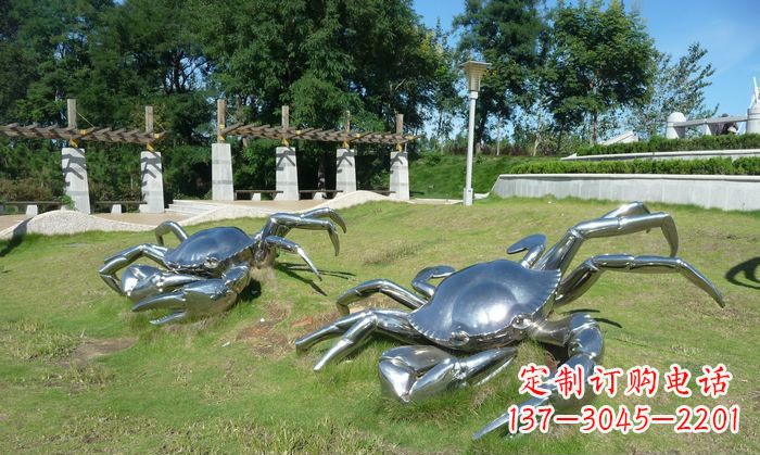 山东产品名称精美铸造不锈钢螃蟹雕塑
