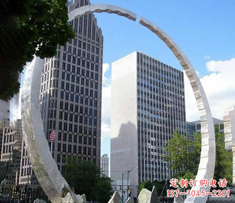 山东金属圆环景观雕塑