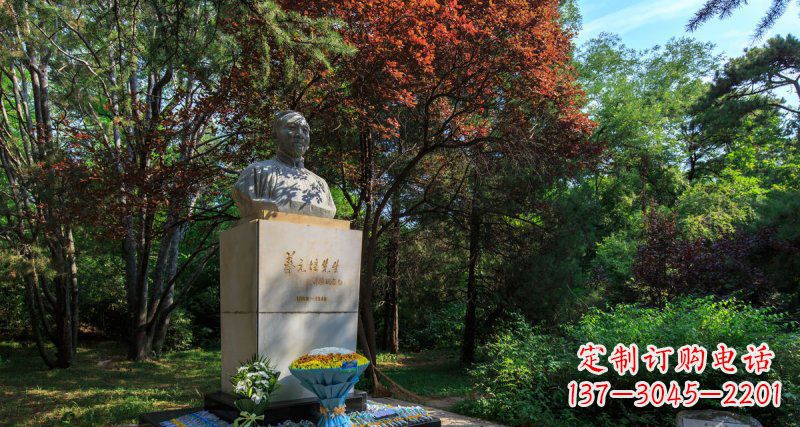 山东精致无缝蔡元培胸像石雕