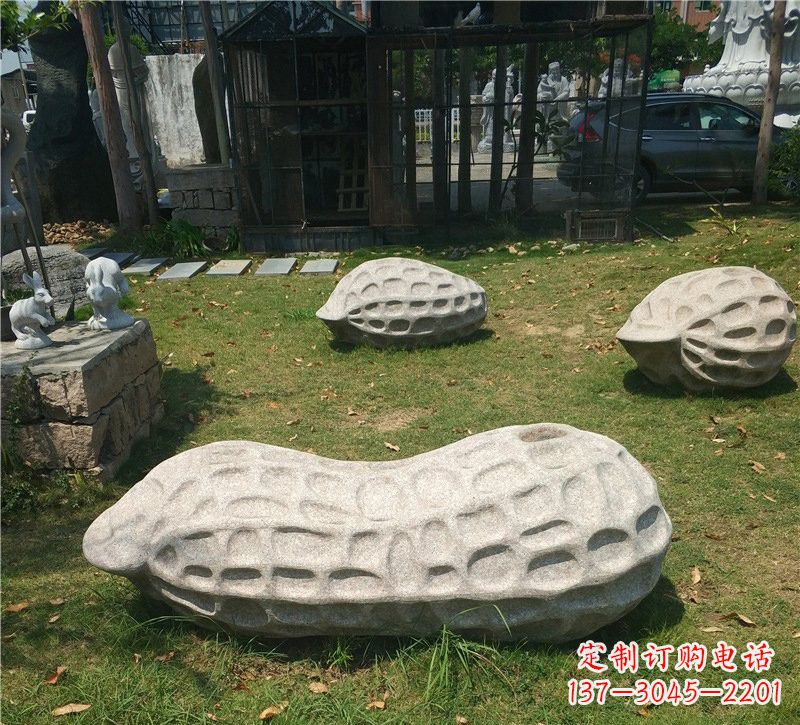山东精美大理石花生雕塑