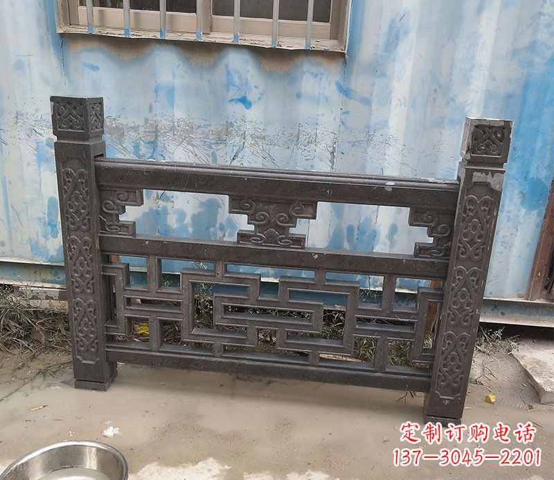 山东集乐馆大理石栏板雕塑