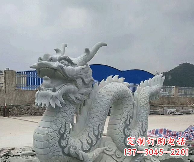 山东大理石生肖龙景观石雕