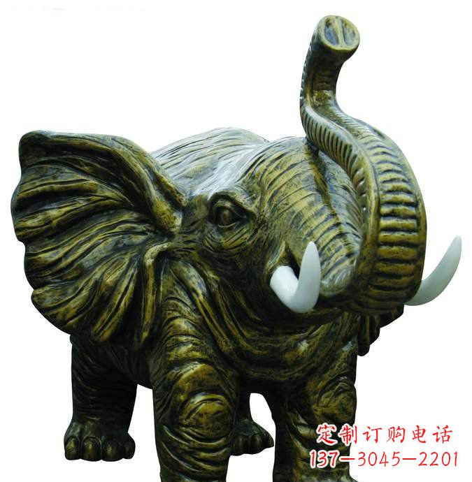 山东精美的铜大象雕塑