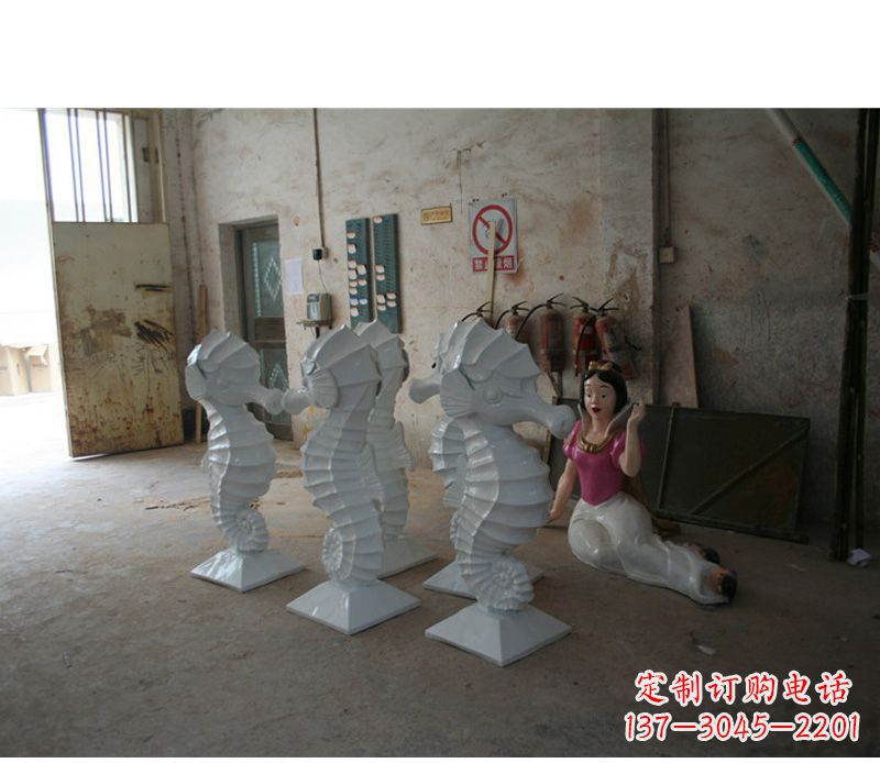 山东精美海马石动物雕塑