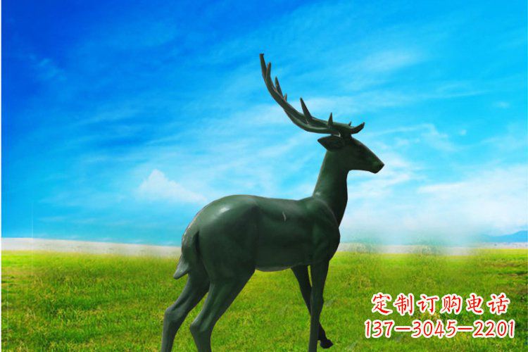 山东中领雕塑 | 公园动物梅花鹿铜雕