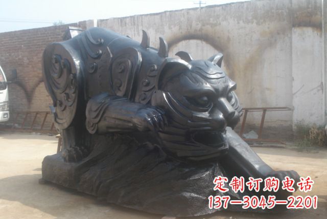 山东公园动物铜雕老虎