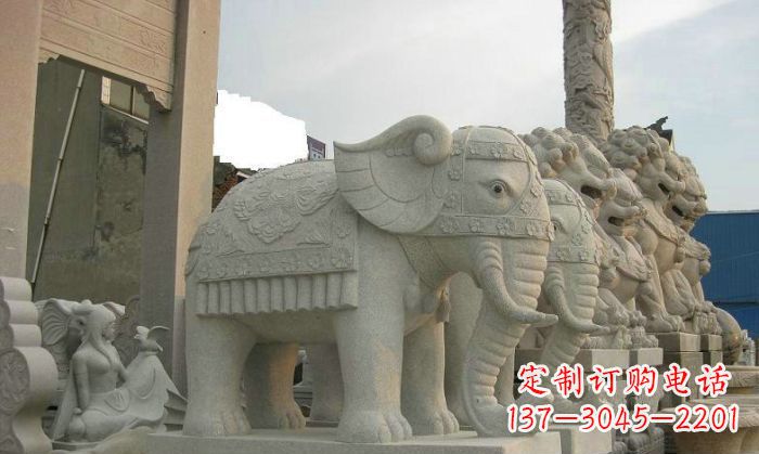 山东产品名称优雅雕塑大象招财雕塑