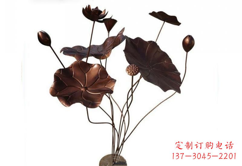 山东传承经典，锻铜荷花雕塑