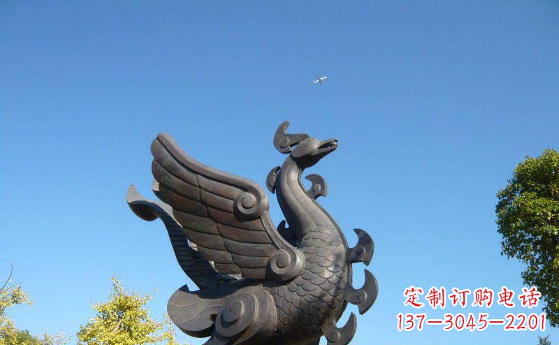 山东艺术雕塑 | 公园凤凰铜雕