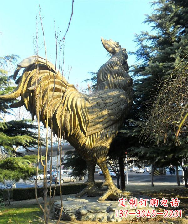 山东艺术级公鸡大型铜雕