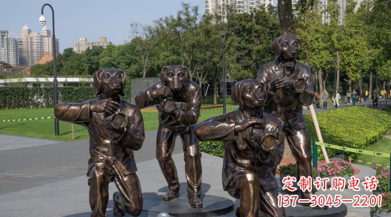 山东公园装饰雕塑——可爱活泼的狗雕塑