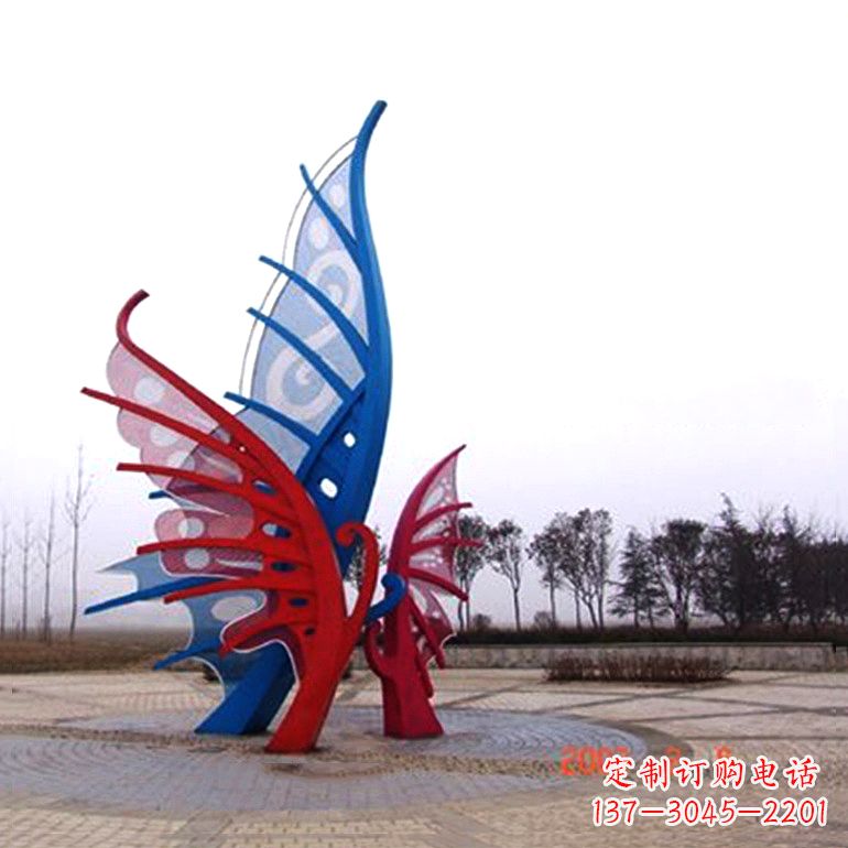 山东精美蝴蝶不锈钢景观雕塑