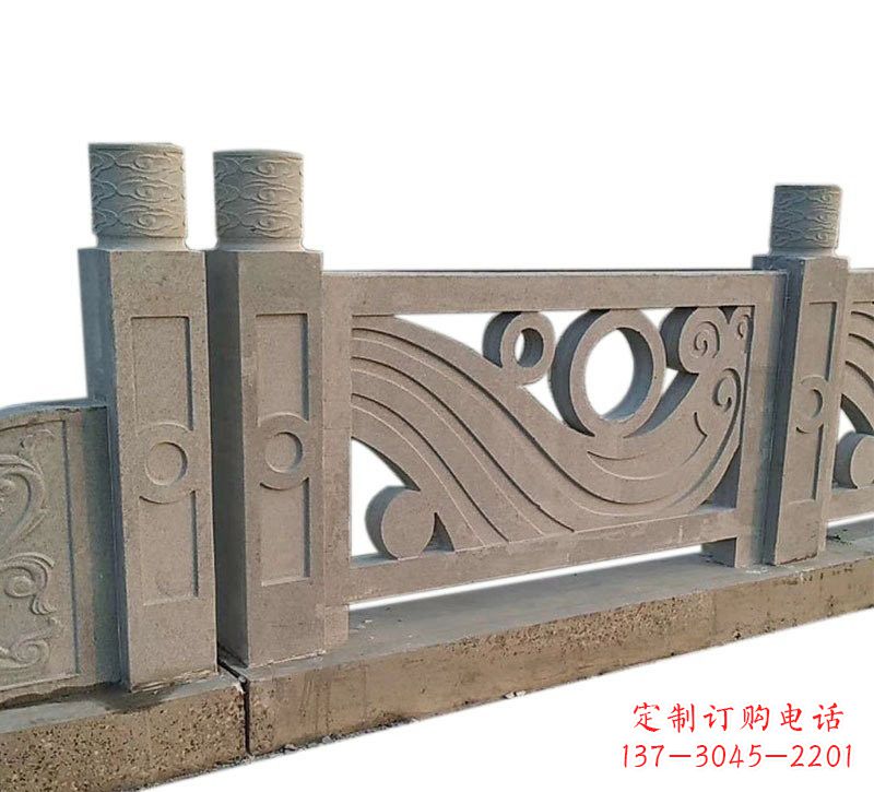 山东公园海浪浮雕栏板